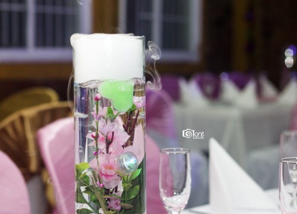 centros de mesa con hielo seco